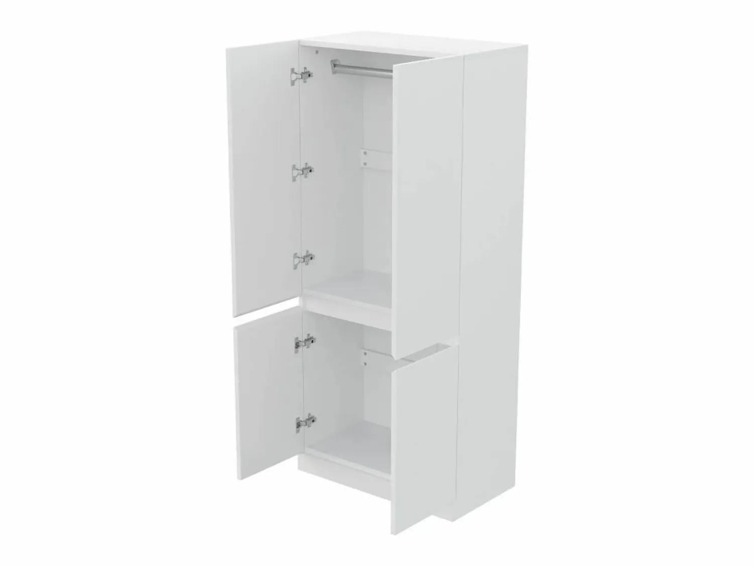 Clearance Armario 70 × 40 × 170 cm - modelo de doble puerta con amplios compartimentos de almacenamiento - Blanco