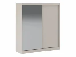 Outlet Vente-unique Armario 2 puertas correderas con espejo An200 cm - OCHIRA Beige