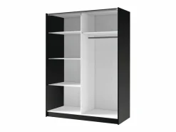 Vente-unique Armario 2 puertas correderas con espejo L150 cm color y natural - CALELA