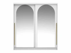 Vente-unique Armario 2 puertas correderas - Con espejos - L200 cm - Color: - ALVARENO