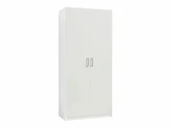 Vente-unique Armario 2 puertas L92 cm en color + elevador - BELOMY Blanco