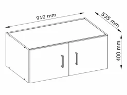 Vente-unique Armario 2 puertas L92 cm en color + elevador - BELOMY Blanco
