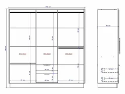 Sale Armario 6 puertas y 2 cajones de 162 cm - FEOVA Armario
