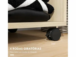 Clearance Armario abierto Kirk 1 barra + 2 estantes + ruedas natural 128x60x40 cm Muebles Niño