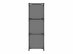vidaxl Armario almacenaje de acero con 3 cajones tela 34x34x101cm
