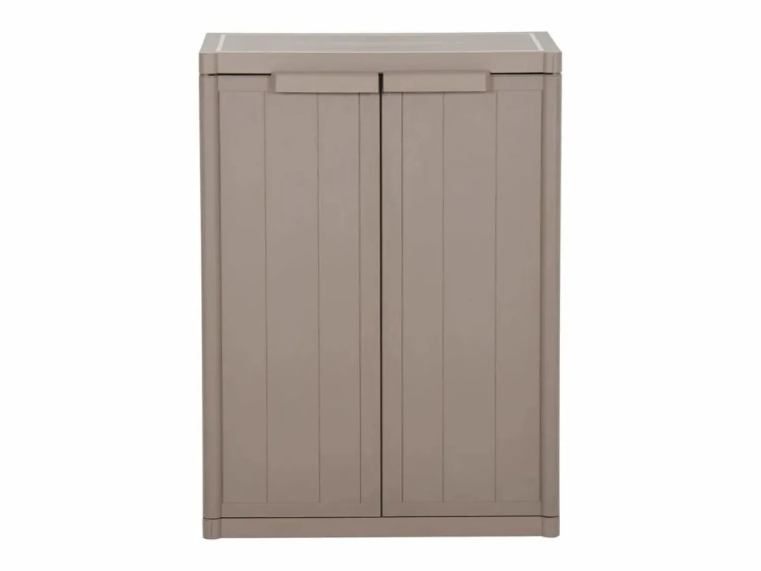 Clearance Armario almacenaje de jardín PP apariencia madera 65x45x88 cm Armario De Jardín
