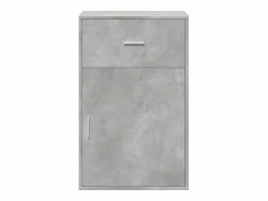 New Armario almacenaje madera ingeniería hormigón 56,5x39x90cm Cajonera De Escritorio
