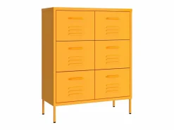 Outlet vidaxl Armario almacenamiento acero mostaza 80x35x101,5 cm Amarillo