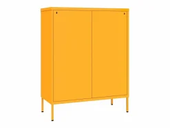 Outlet vidaxl Armario almacenamiento acero mostaza 80x35x101,5 cm Amarillo