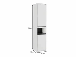 Vicco Armario alto /gris 38x33x170 viola