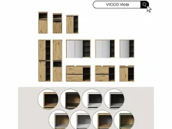 Vicco Armario alto /gris 38x33x170 viola