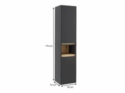 Online Armario alto /artisan 38x33x170 viola Columna De Baño