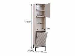 MCW Armario alto -O42, aspecto madera beige