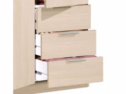 Sale Armario Andy Melamina Roble, 3 Puertas y 3 Cajones, Dormitorio 121x180x52 cm Armario