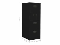 vidaxl Armario archivador de acero 46x62x133 cm