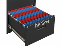 Armario archivador de acero antracita 46x62x102,5 cm Cajonera De Escritorio