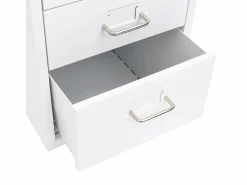 Sale vidaxl Armario archivador móvil metal 28x41x69 cm Blanco