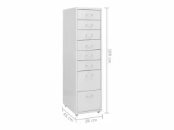 Best Armario archivador móvil metal 28x41x109 cm Cajonera De Escritorio