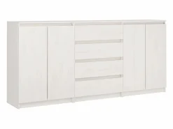 vidaxl Armario auxiliar 3 unidades madera maciza de pino