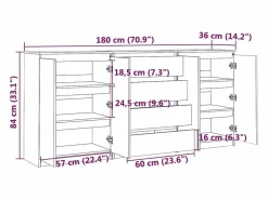 vidaxl Armario auxiliar 3 unidades madera maciza de pino