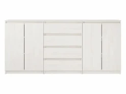 vidaxl Armario auxiliar 3 unidades madera maciza de pino