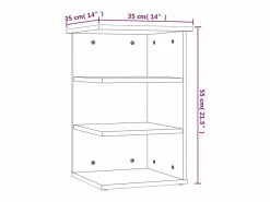Outlet Armario auxiliar de madera contrachapada 35x35x55 cm Aparador