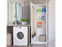 Online Armario Auxiliar Multiusos 2 Puertas Abatibles Mate 61x170 cm Armario Oficina