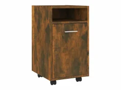 Hot vidaxl Armario auxiliar ruedas contrachapado roble ahumado 33x38x60 cm Color natural claro