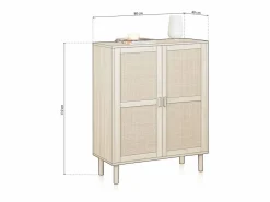 duehome Armario bajo Made Pino - Rattan