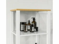 Sobuy Armario Baño Alta Mueble Columna de baño Armario para baño con 5 Estantes Estanterías de baño Medidas: 40x30x160cm BZR43-W ES