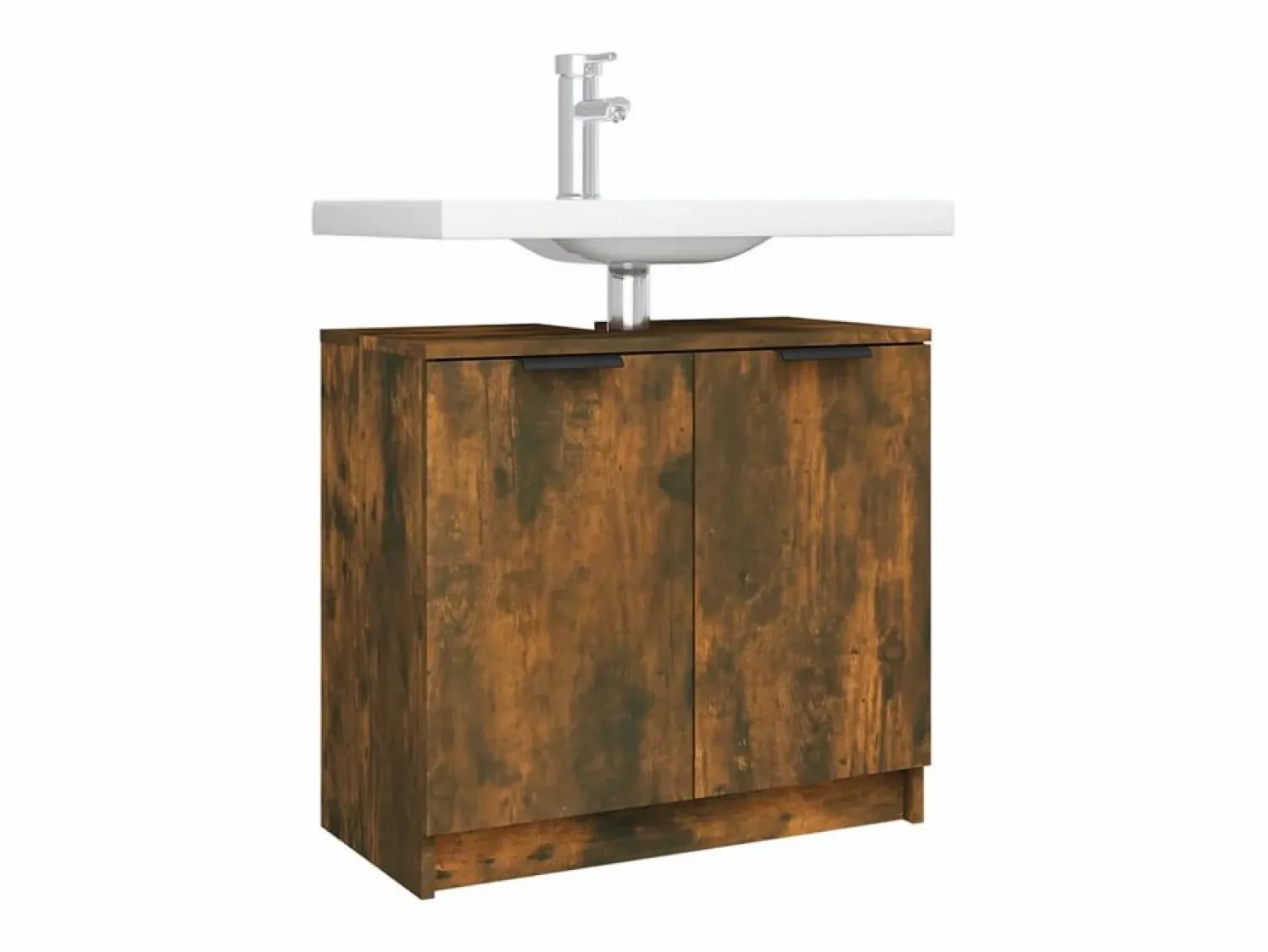 Outlet vidaxl Armario baño madera contrachapada roble ahumado 64,5x33,5x59 cm Color natural claro