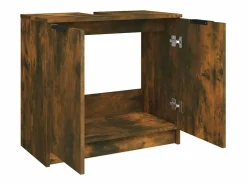 Outlet vidaxl Armario baño madera contrachapada roble ahumado 64,5x33,5x59 cm Color natural claro