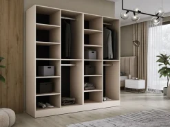 Sale Armario: Beige Arena / Vidrio Antisol, 200 x 200 x 51 cm Armario Abierto, Vestidor