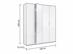 duehome Armario Belar 4 puertas Blanco Brillo