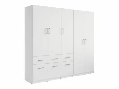 Armario BELOMY de 5 puertas y 6 cajones, 228 cm de ancho, Armario