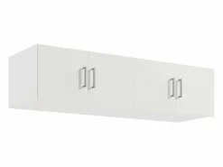 Vente-unique Armario BELOMY de 3 puertas y 6 cajones, 136 cm de ancho, en color con contrahuella