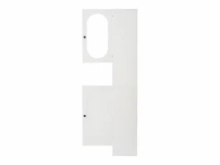 Clearance Hauss Spole Armario con 2 puertas, cajón, colgadores y banqueta, puerta de cristal 85x33,5x200cm Blanco