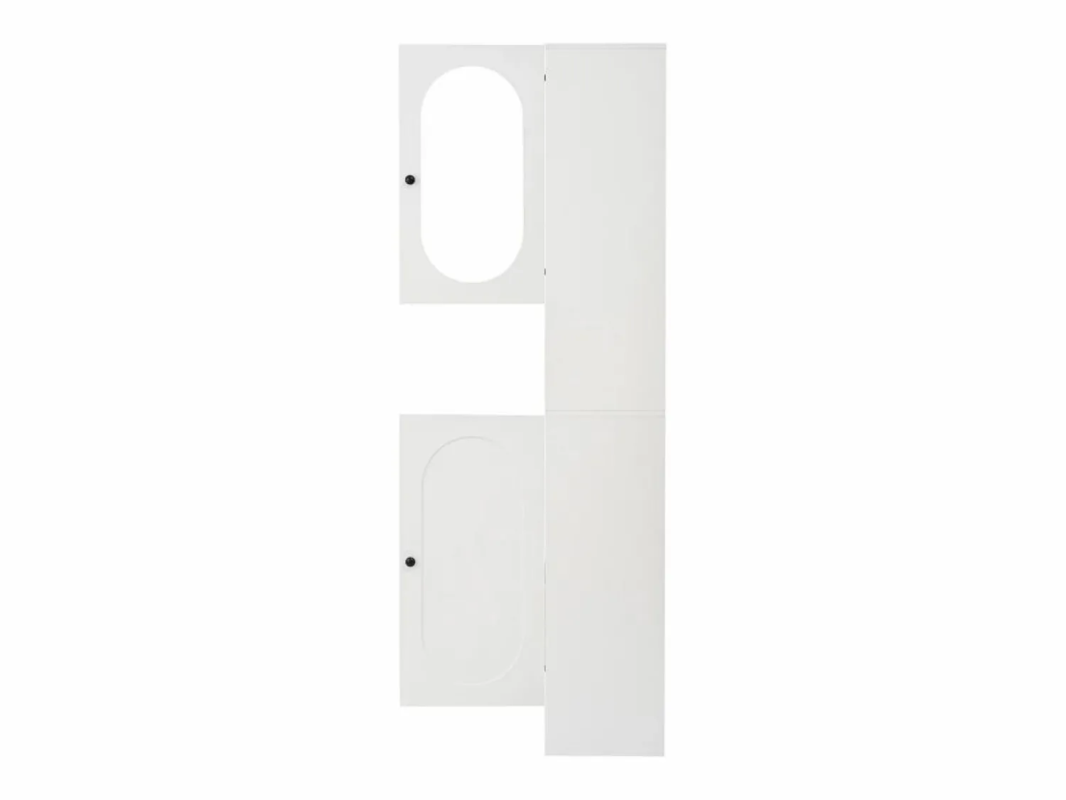 Clearance Hauss Spole Armario con 2 puertas, cajón, colgadores y banqueta, puerta de cristal 85x33,5x200cm Blanco