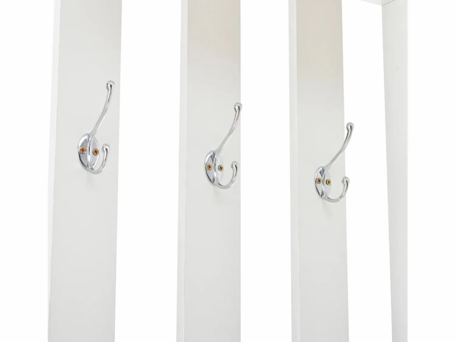 Clearance Hauss Spole Armario con 2 puertas, cajón, colgadores y banqueta, puerta de cristal 85x33,5x200cm Blanco