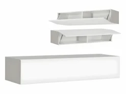 Best MB Muebles Bonitos Armario colgante para Salón comedor en Blanco y Negro 160x29x30cm Krista H-160 Negro / Blanco