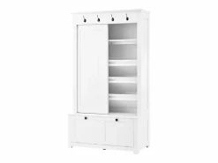 Hauss Spole Armario con 2 puertas correderas y 2 puertas - Minimalista - Madera MDF blanca