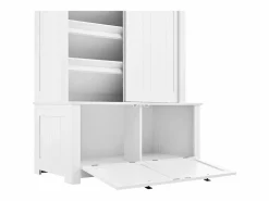 Hauss Spole Armario con 2 puertas correderas y 2 puertas - Minimalista - Madera MDF blanca