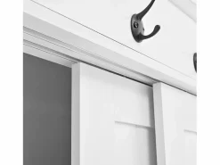 Hauss Spole Armario con 2 puertas correderas y 2 puertas - Minimalista - Madera MDF blanca