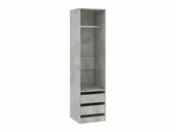 Hot Armario con cajones de contrachapada hormigón 50x50x200 cm ES294229 Gris