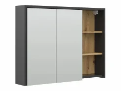 Clearance Armario con espejo para baño roble artesanal 100x18x75 viola Mueble De Pared Para Baño