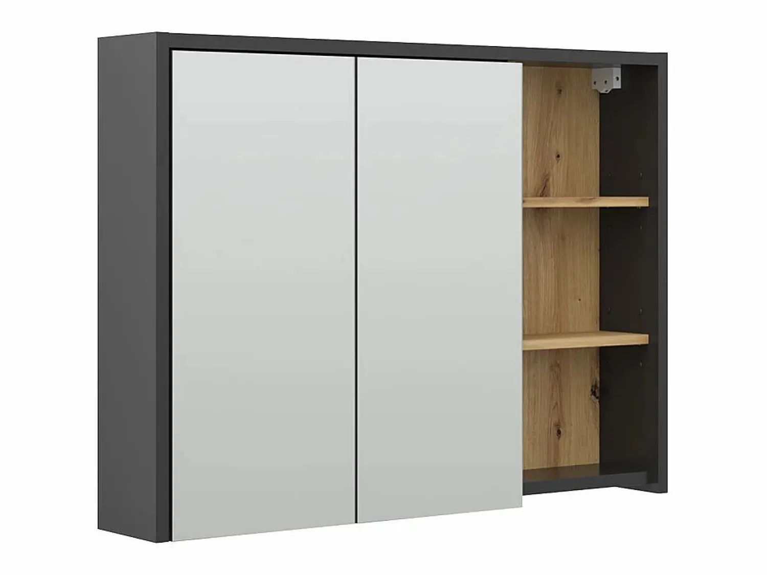 Clearance Armario con espejo para baño roble artesanal 100x18x75 viola Mueble De Pared Para Baño