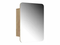 Discount Armario con espejo para baño roble dorado 70x17.4x50 zino Mueble De Pared Para Baño