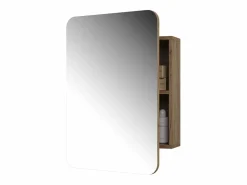 Discount Armario con espejo para baño roble dorado 70x17.4x50 zino Mueble De Pared Para Baño