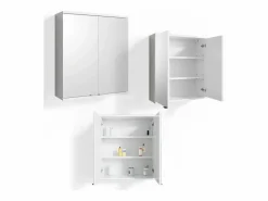 Vicco Armario con espejo para baño 60x20x68 roy