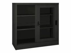 vidaxl Armario con puerta corredera acero antracita 90x40x90 cm Gris antracita